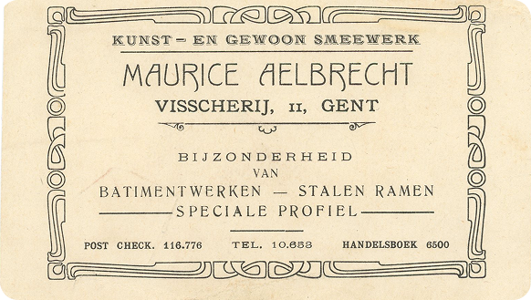 Visitekaartjes Aelbrecht-Maes
